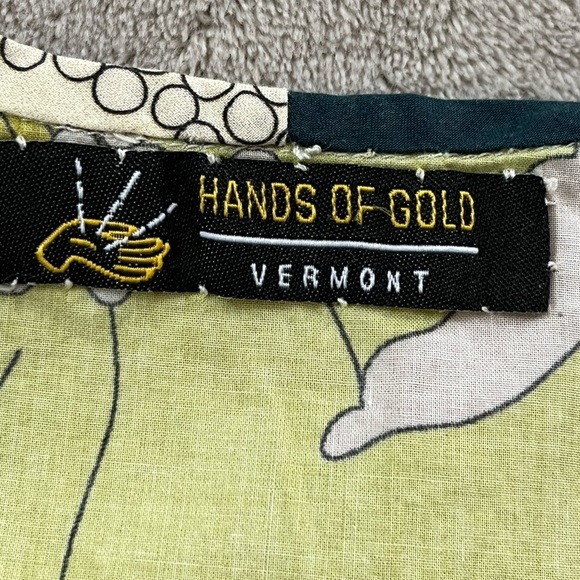 Handmade Hands of Gold Cottagecore Vintage Floral Print Sleeveless Top 60’s 70’s - Picture 9 of 11